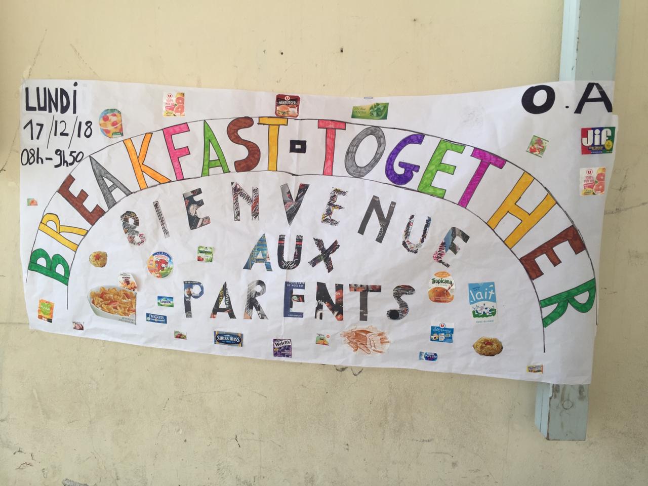 "Breakfast Together" à l'école Omer Arrondell